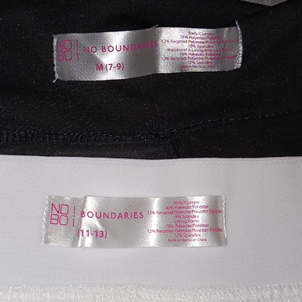 [2-Pack] No Boundaries Black + White Skater Skirts with Built-in Shorts - Picture 2 of 5